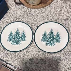 Dollar Tree Royal Norfolk Christmas appetizer plates set of 2